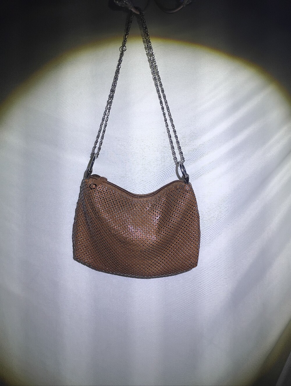 Bronze Metal Mesh Chainmail Slouchy Shoulder Bag